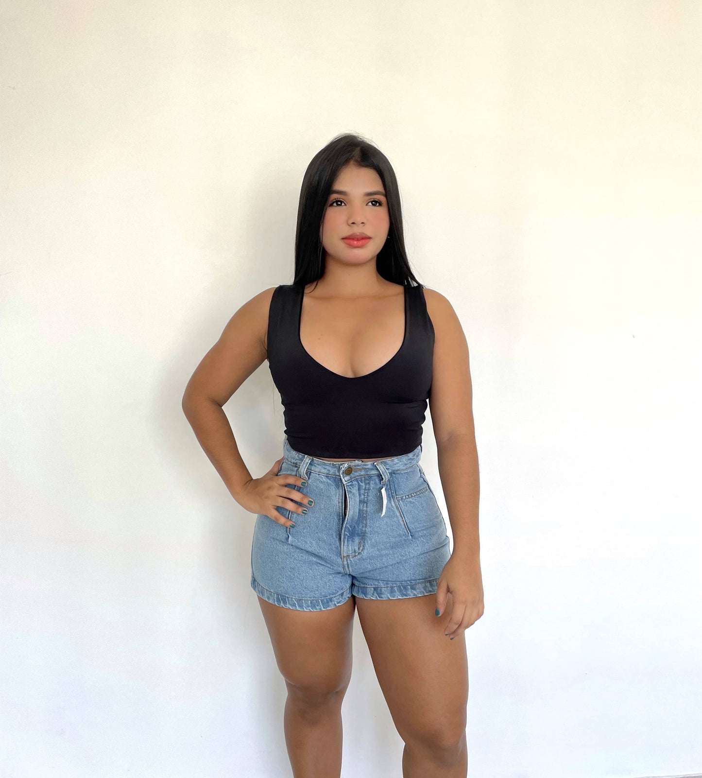 Croptop escote V