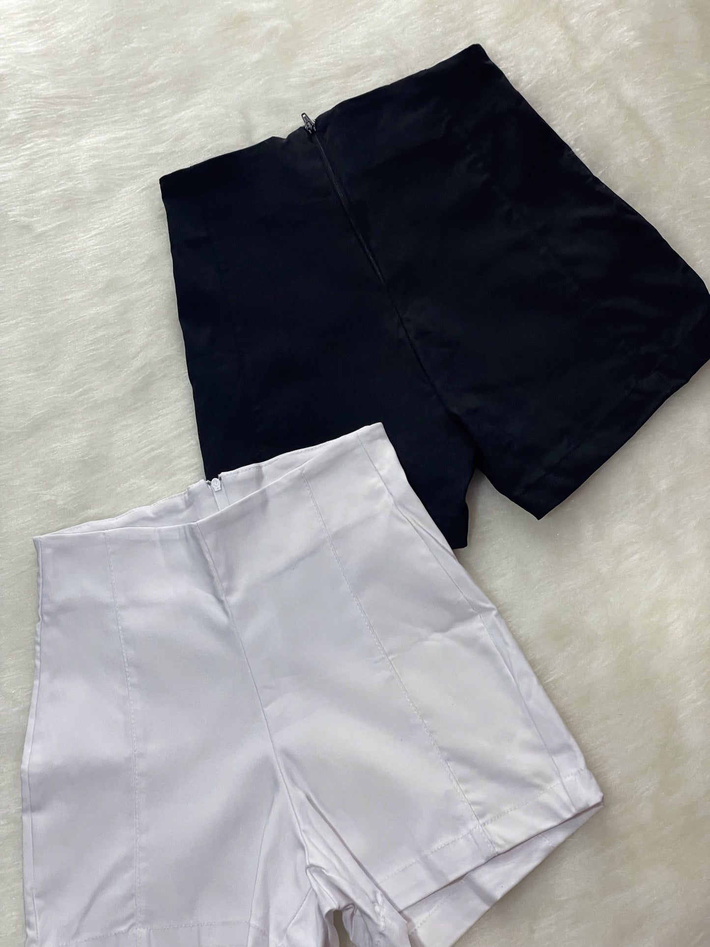 Short talle alto strech blanco