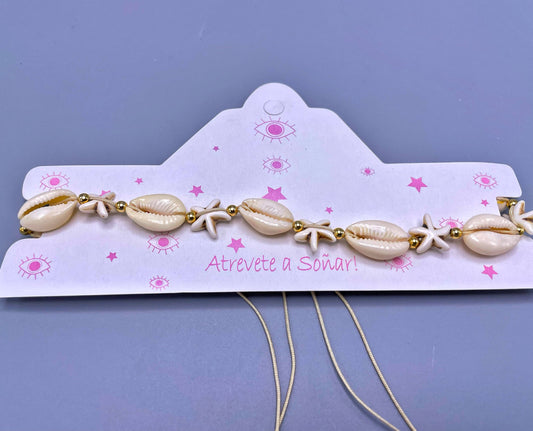 Choker conchas de mar y estrella