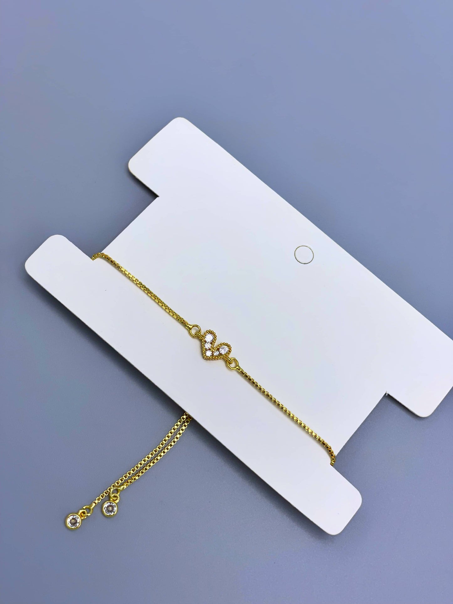 Pulsera graduable dije corazon mini