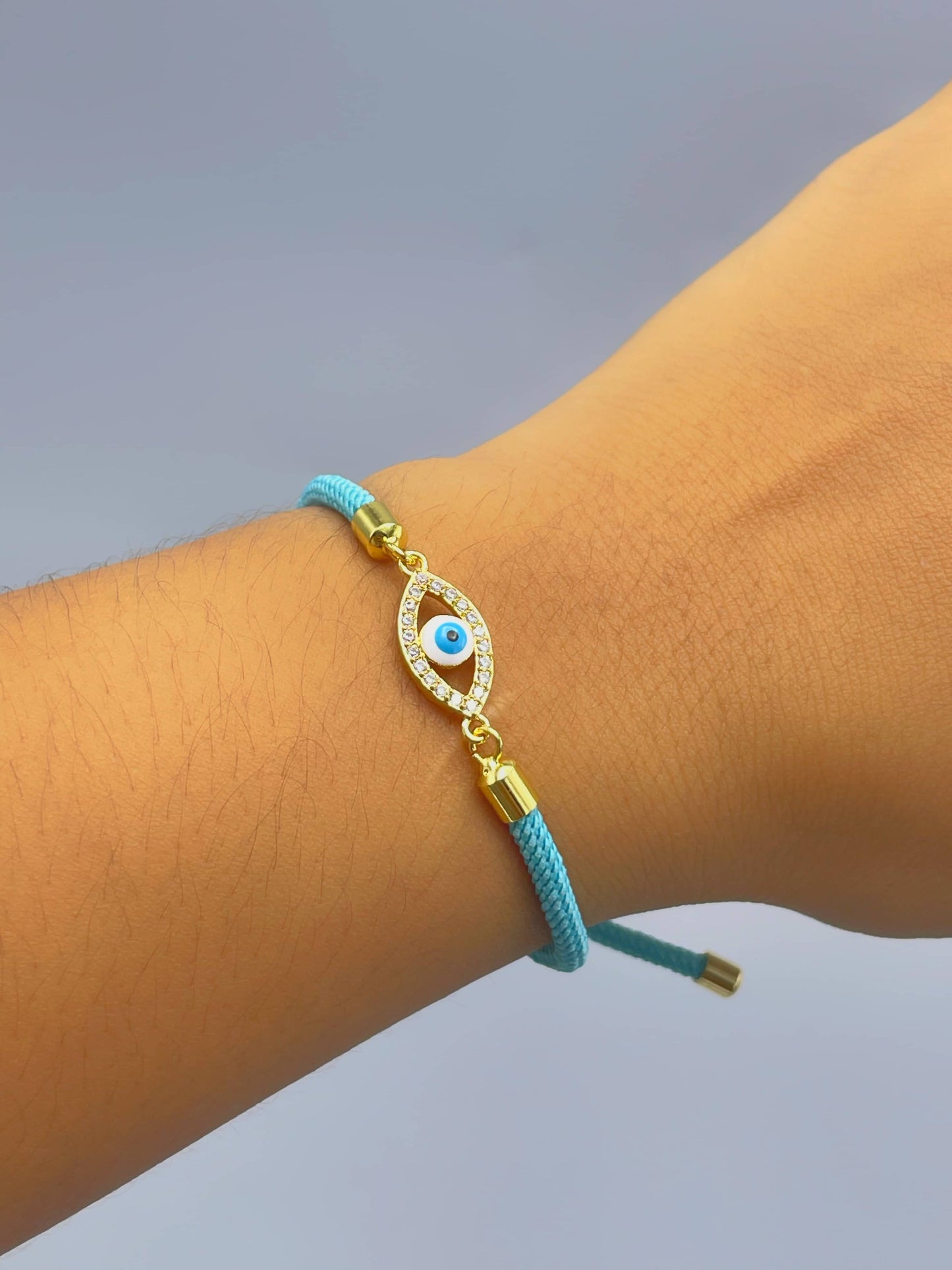 Pulsera graduable dije ojo turco