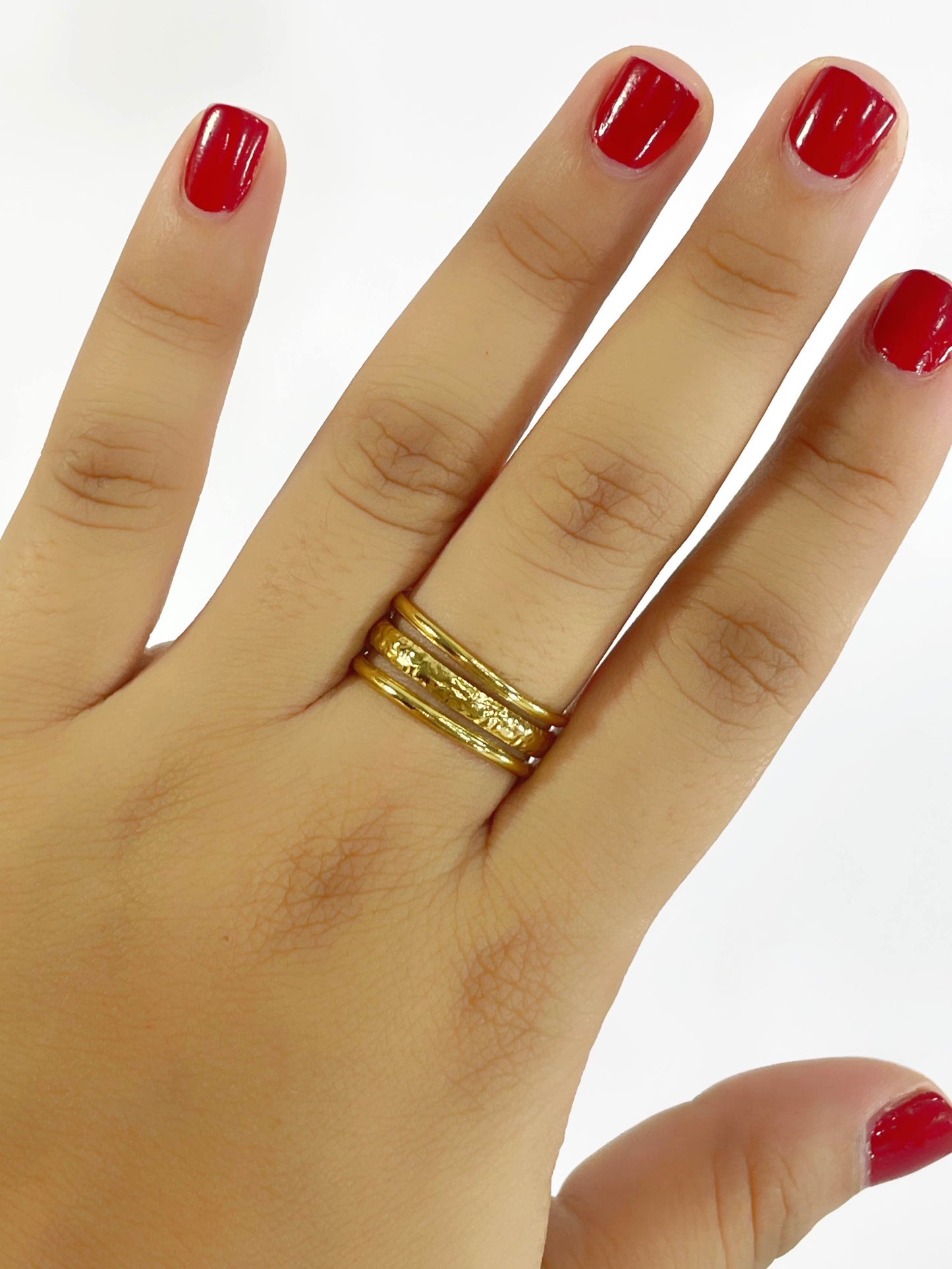 Anillo graduable triple