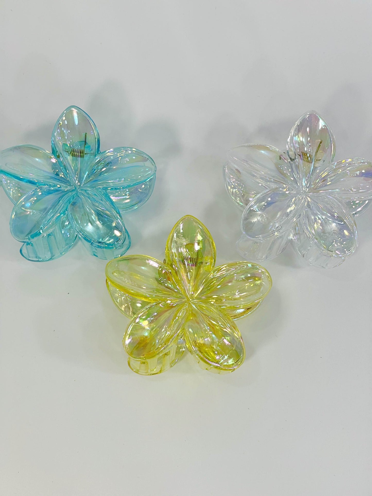 Pinzas forma de flor acrílica