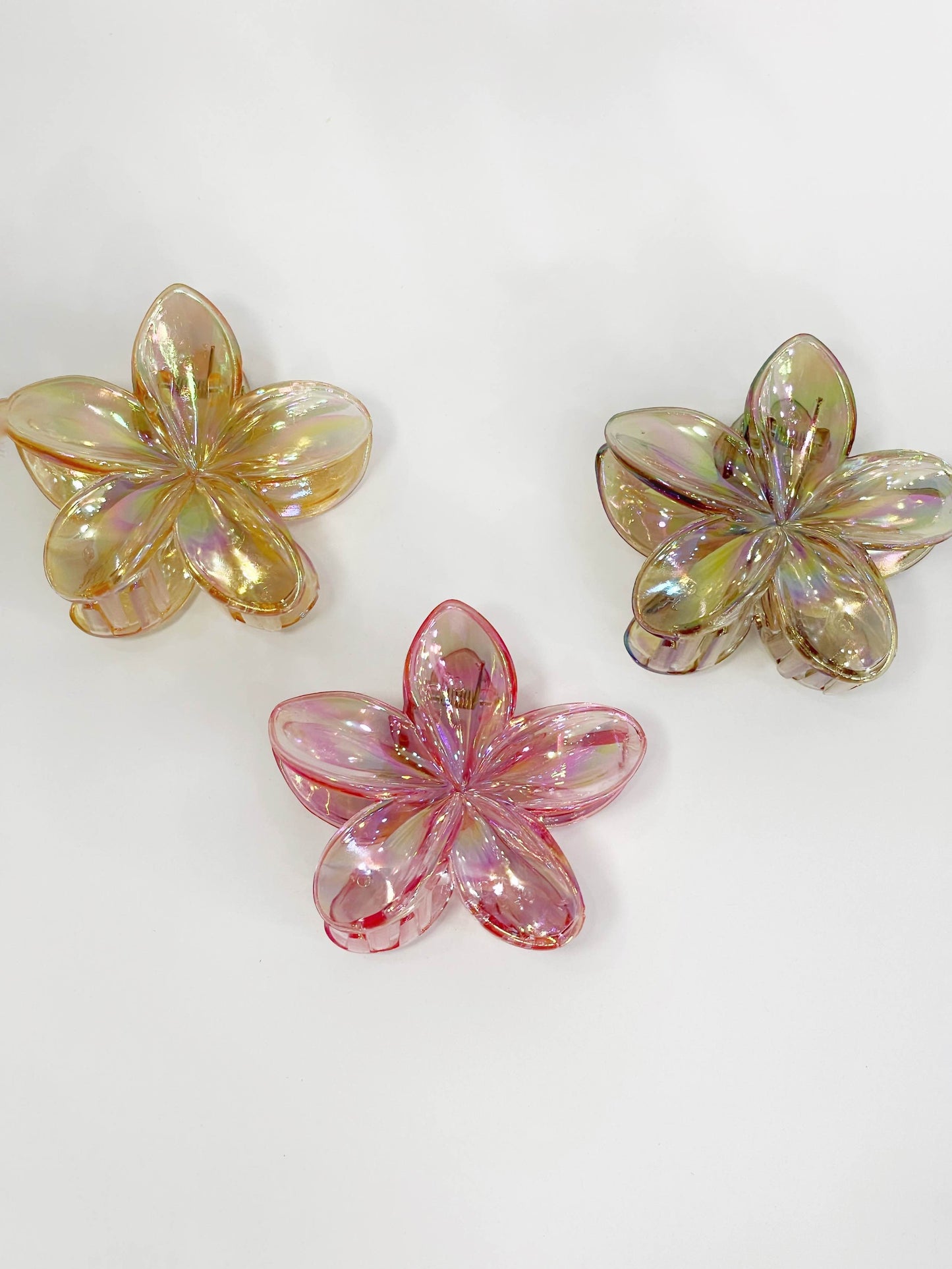 Pinzas forma de flor acrílica