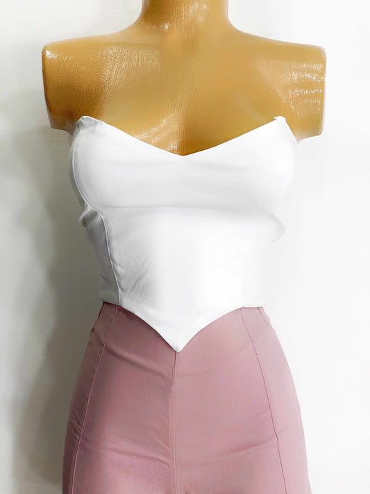 Corset estilo corazón blanco