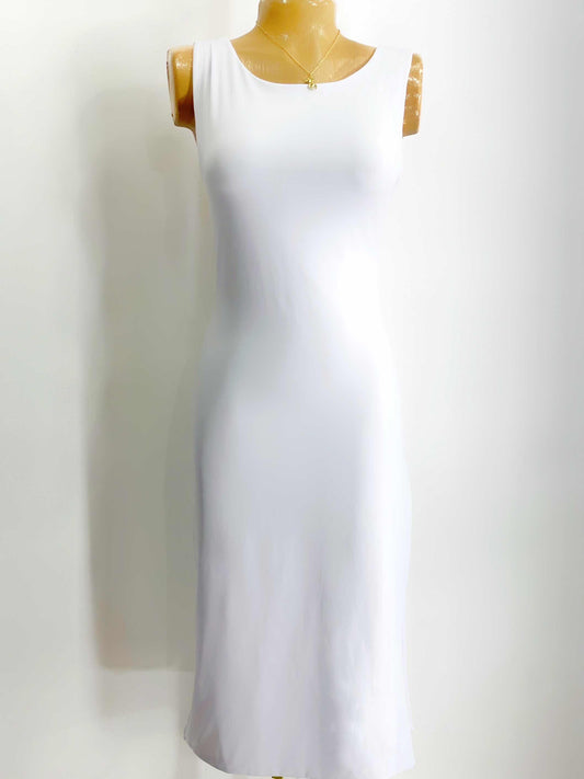 Vestido aberturas laterales blanco