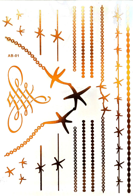 Tatoo metalizados dorados
