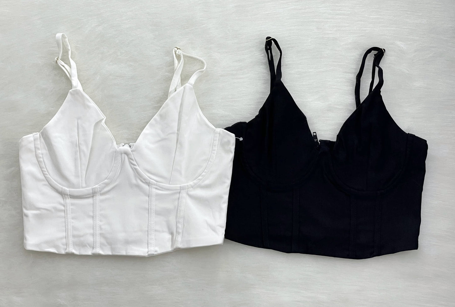 Corset de tiras ajustables blanco