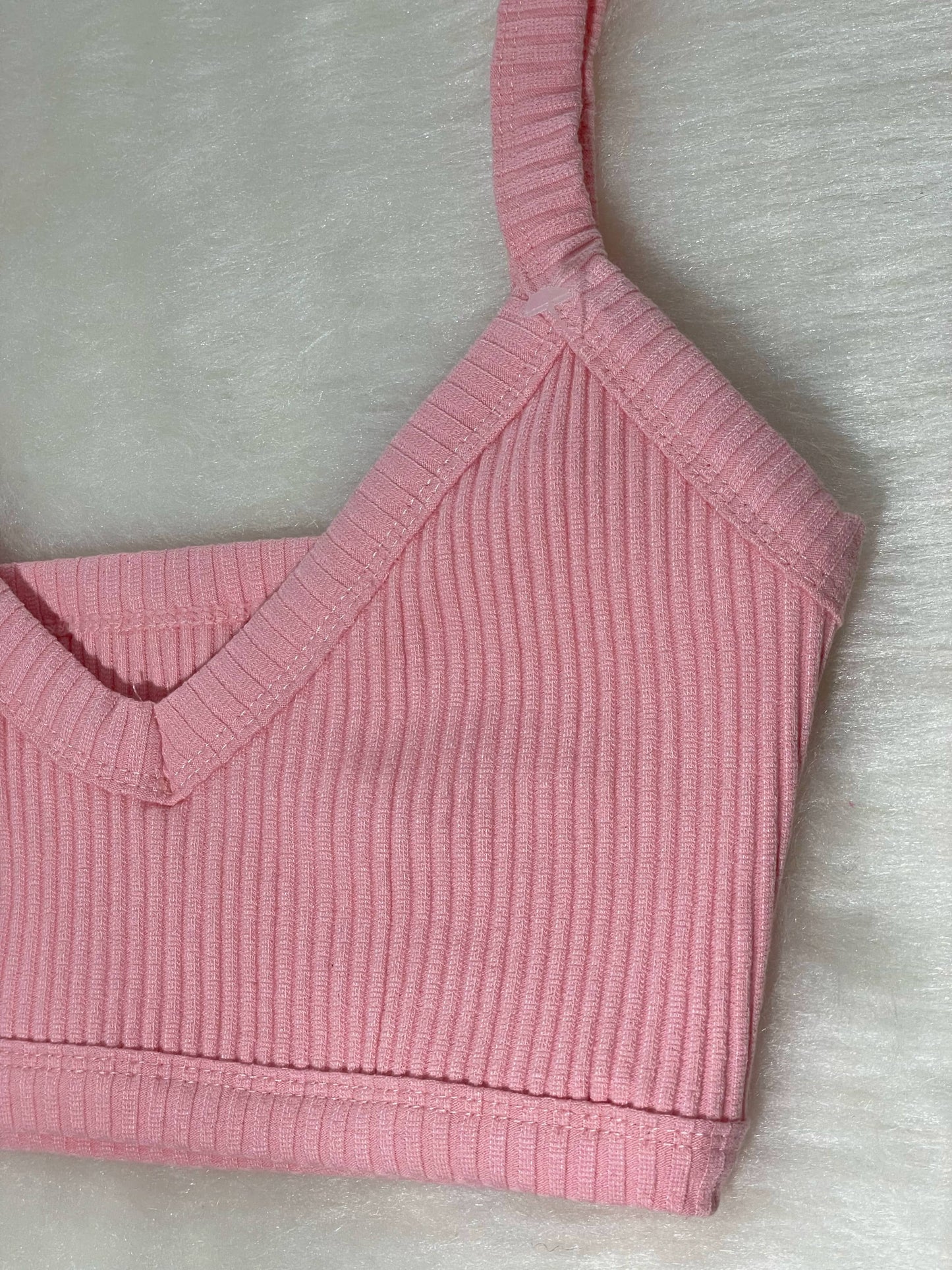 Crop top corto rosa