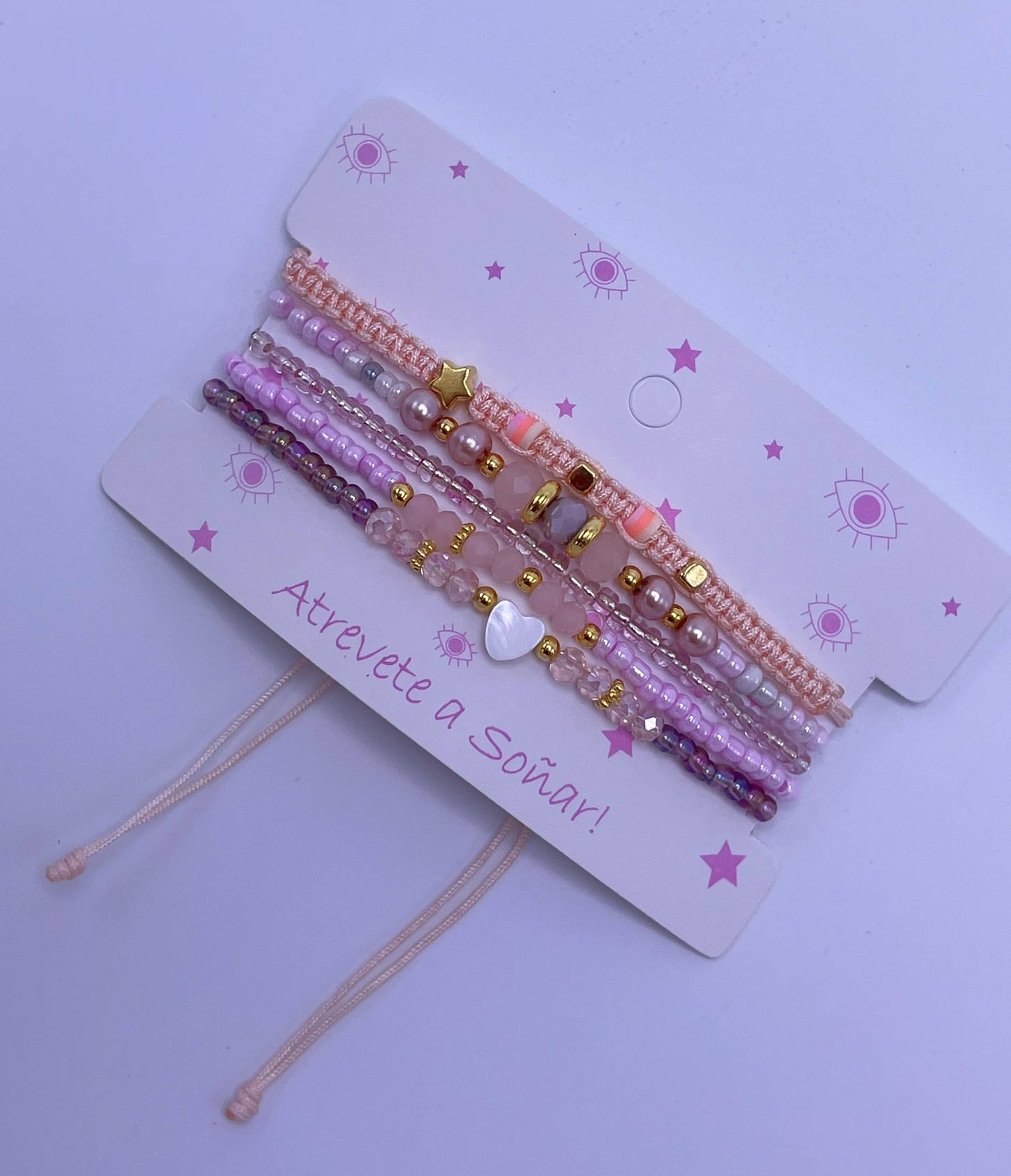 Pulsera color morada x5