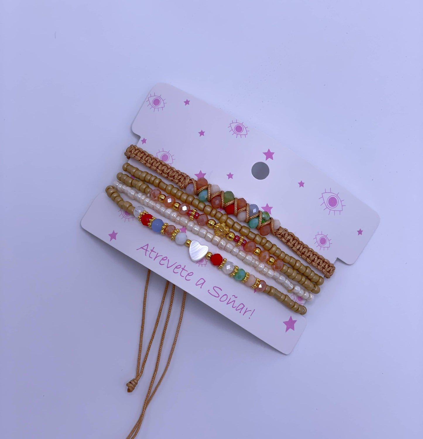 Pulsera color coral x5