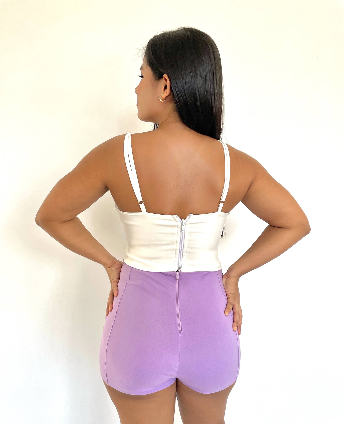 Corset de tiras ajustables blanco