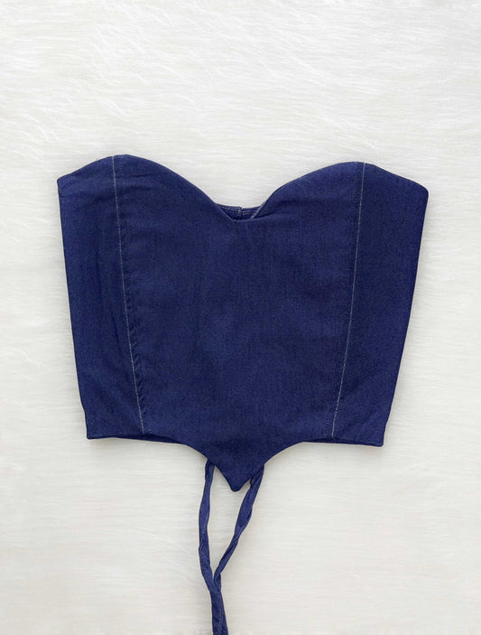 Corset estilo corazón jean