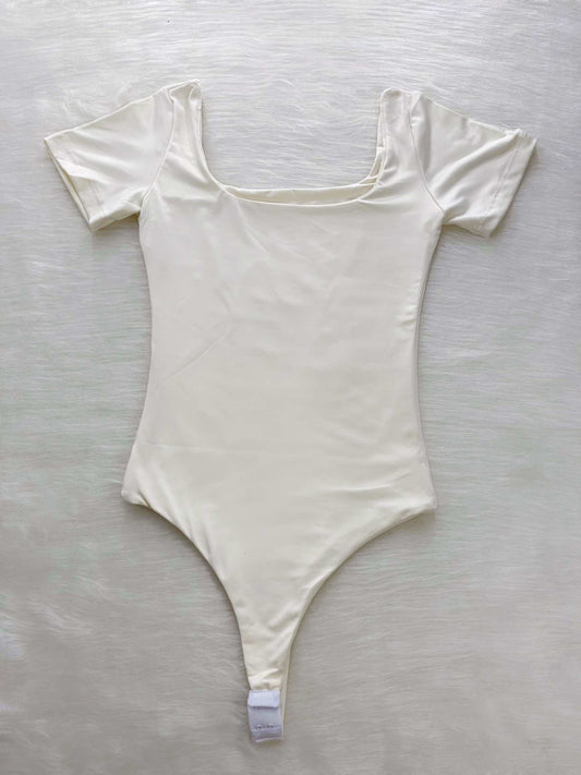 Body de mangas marfil