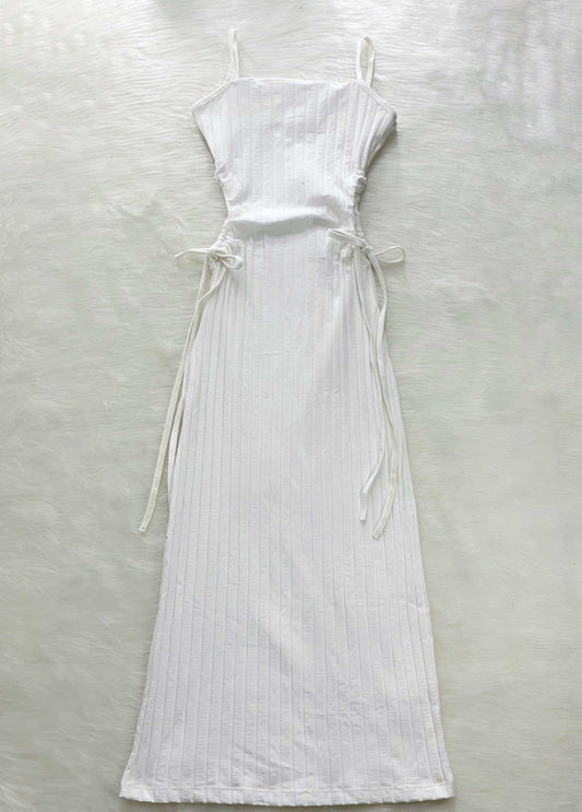 Vestido aberturas laterales blanco