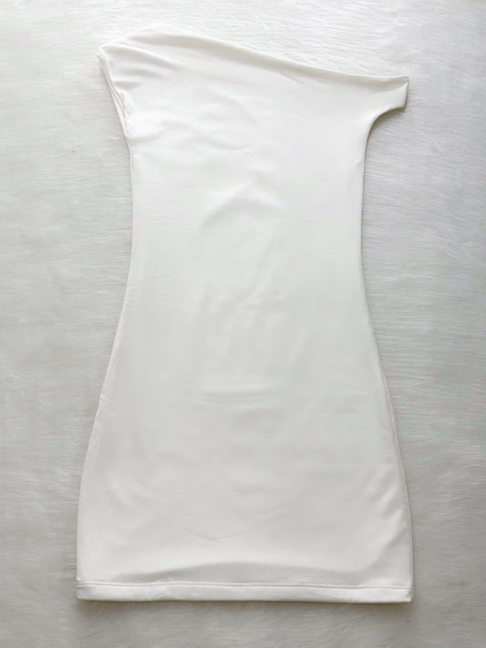 Vestido corto marfil