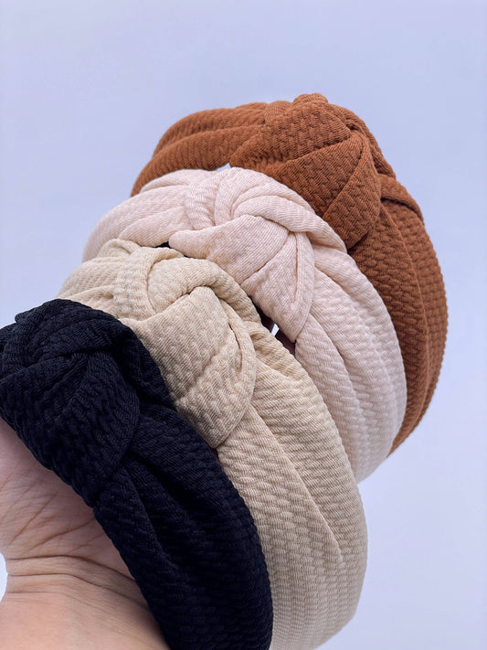 Diadema de tela texturizada