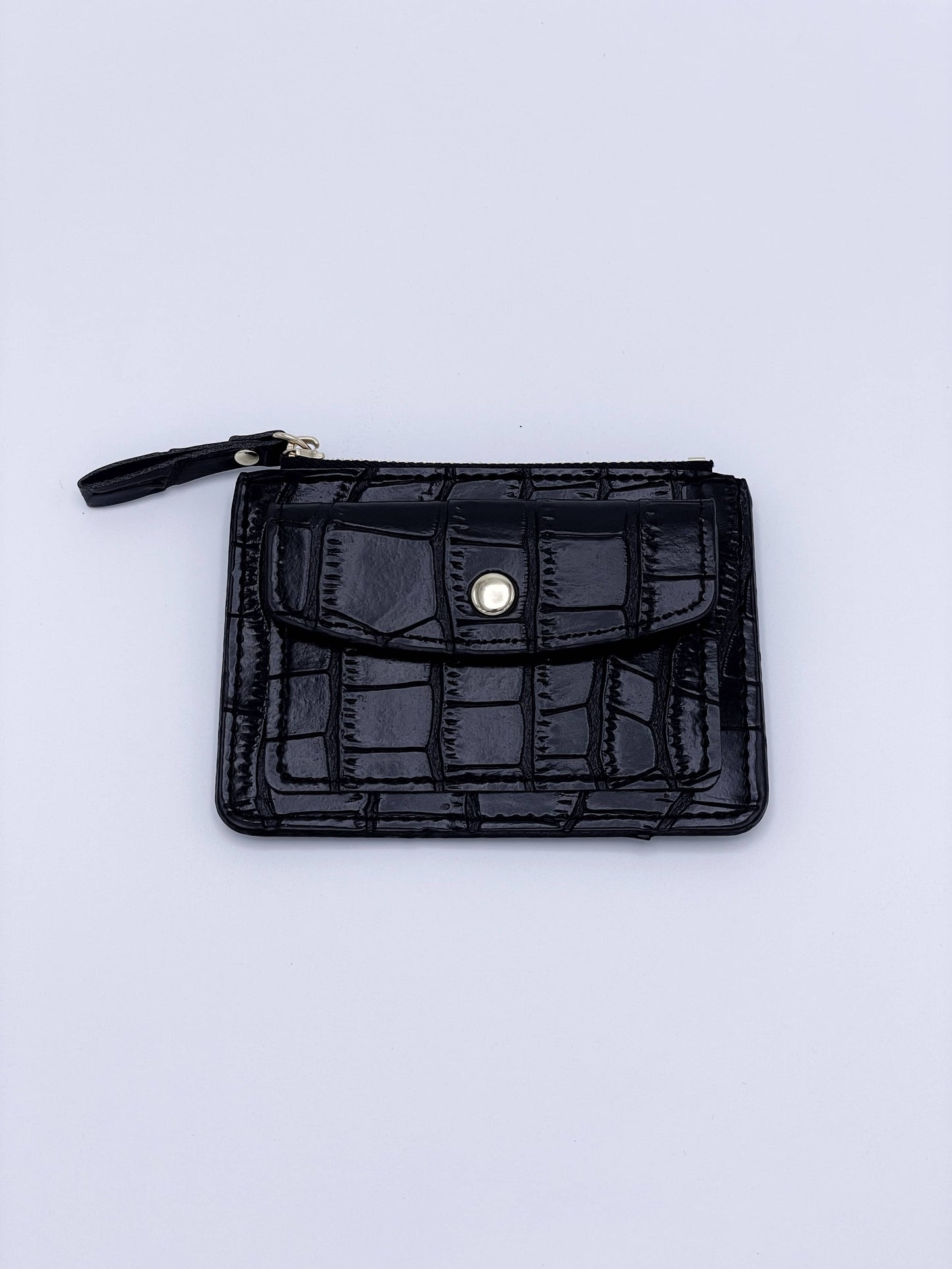 Cartera de cocodrilo negra