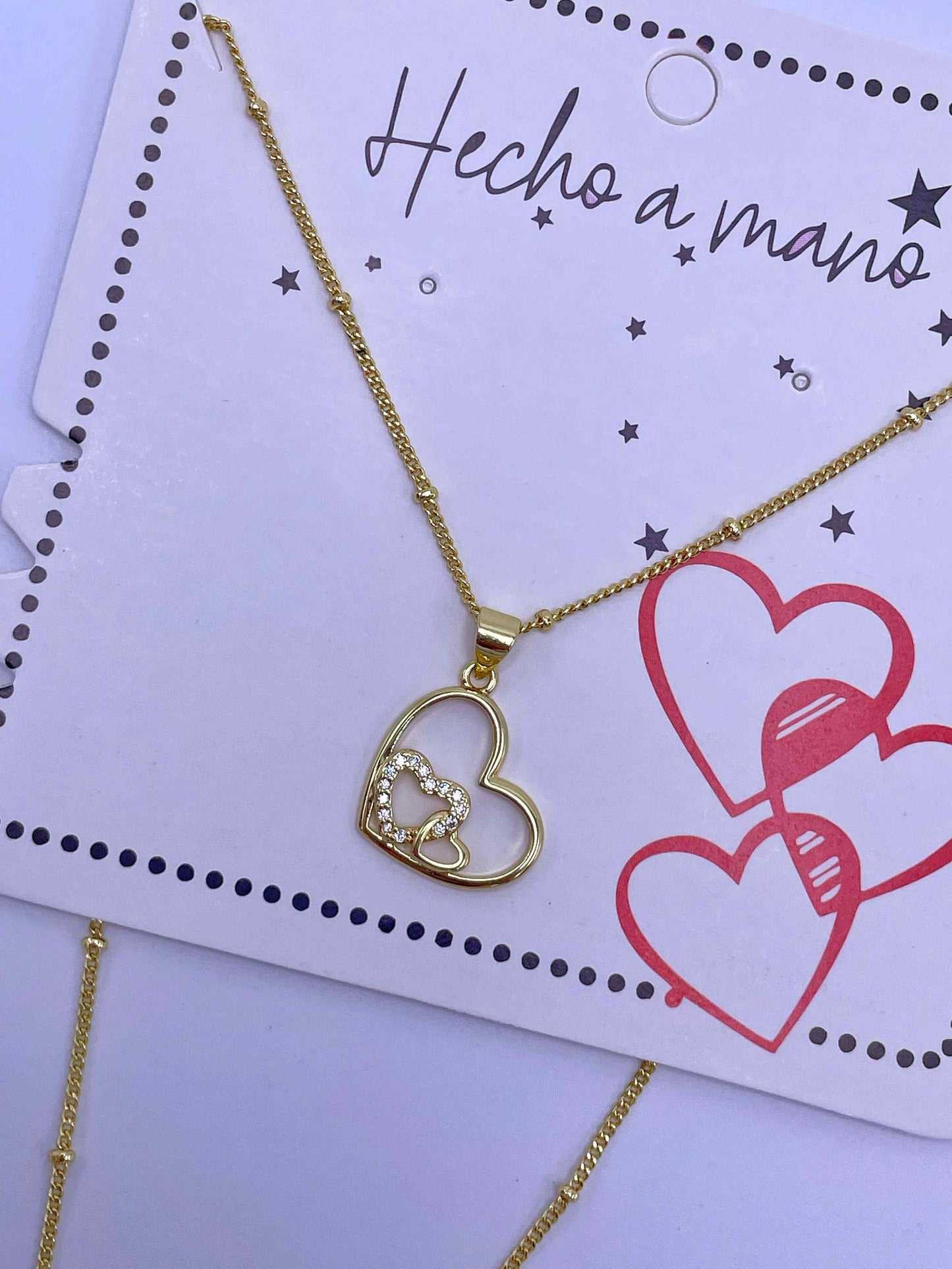 Cadena corazón triple