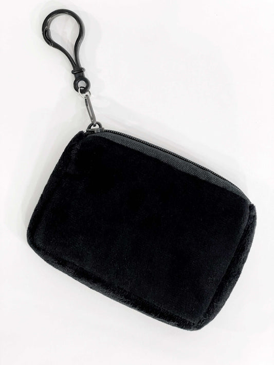 Monedero de felpa negro
