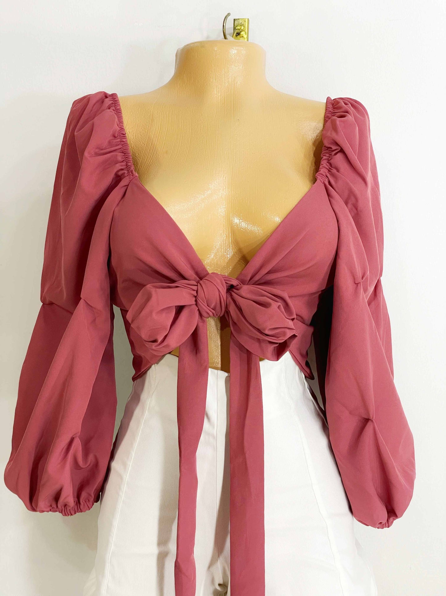 Blusa de mangas guayaba