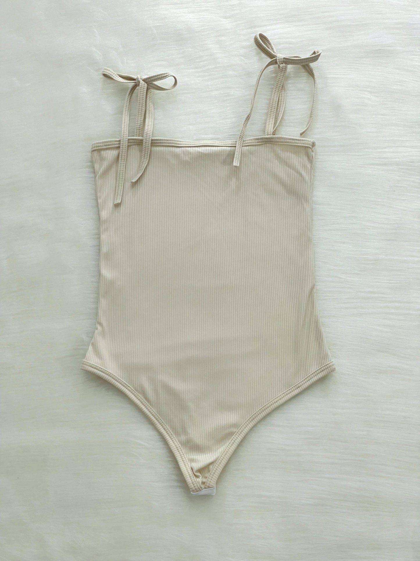 Body de lazo beige