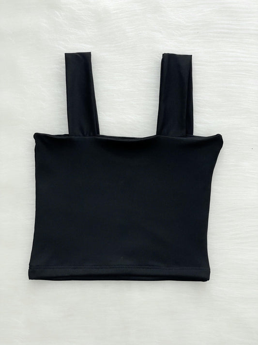 Croptop de tiras negro