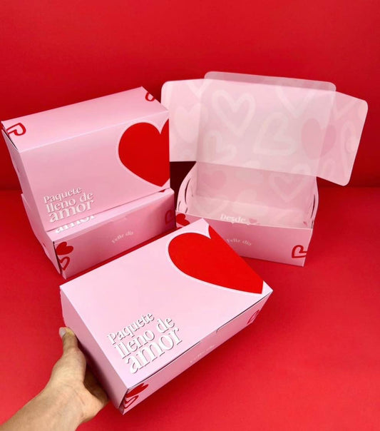Caja corazón rojo