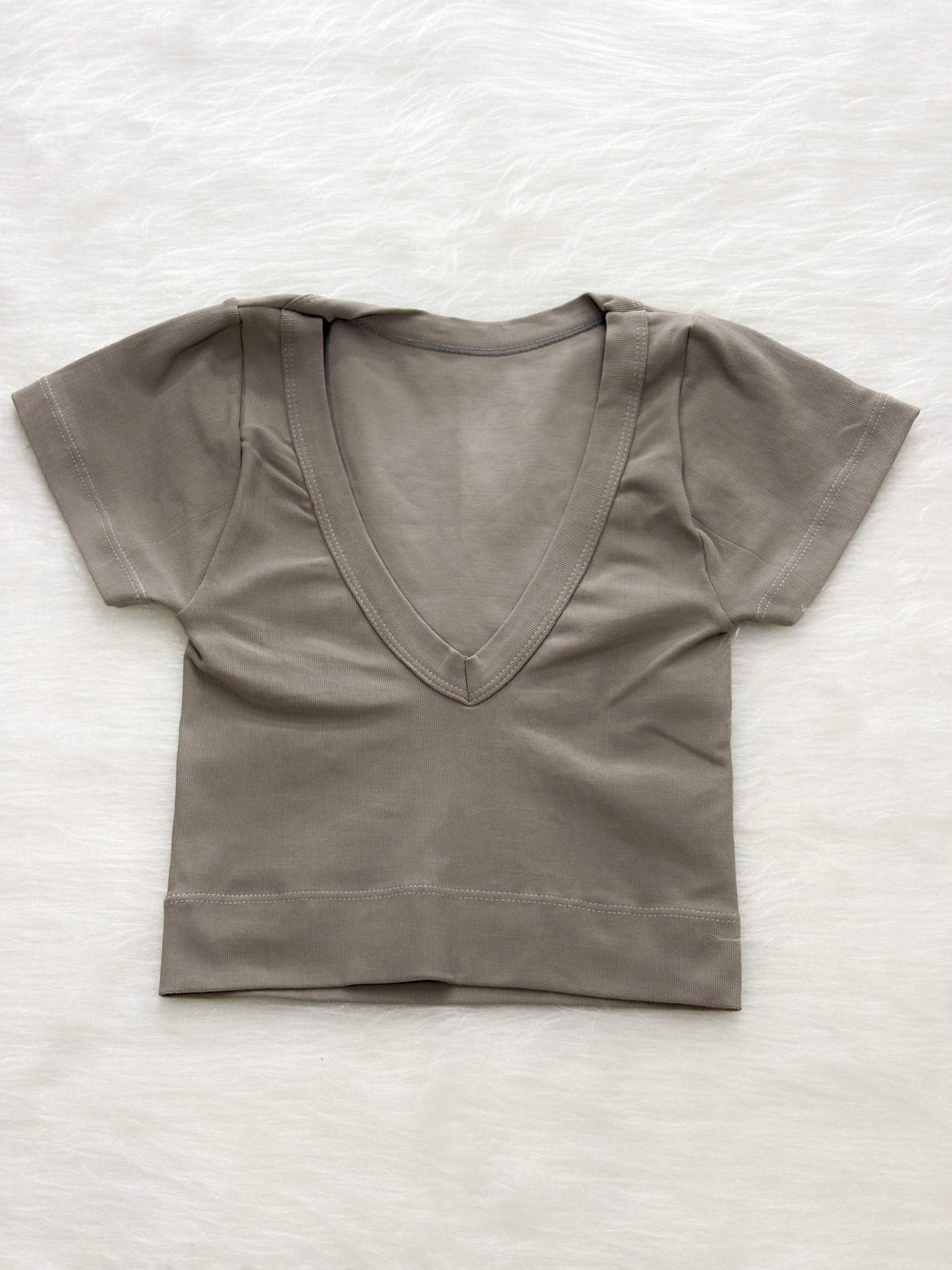 Crop top de mangas americano