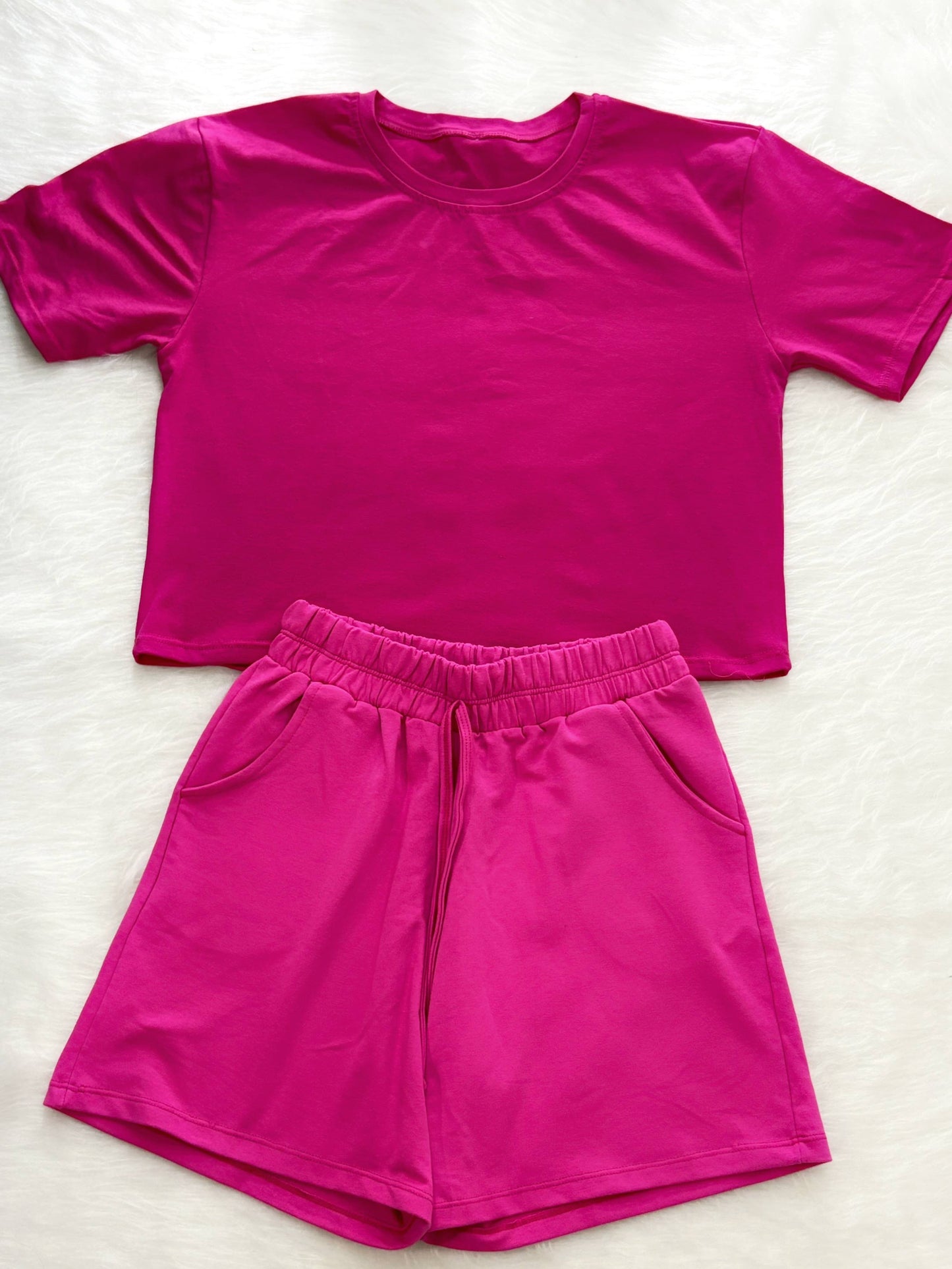 Set básica + bermuda fucsia