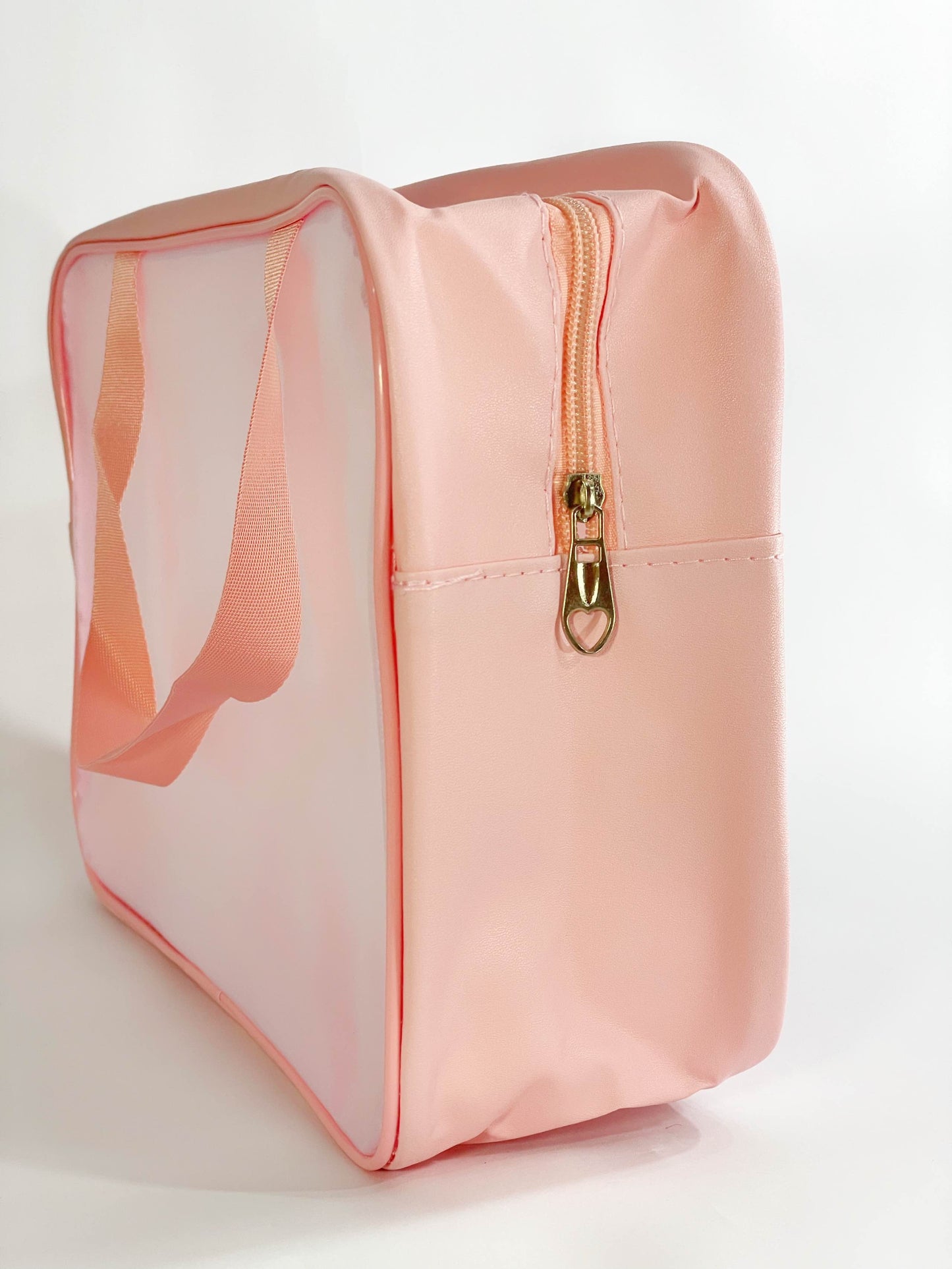Neceser transparente washbag rosa