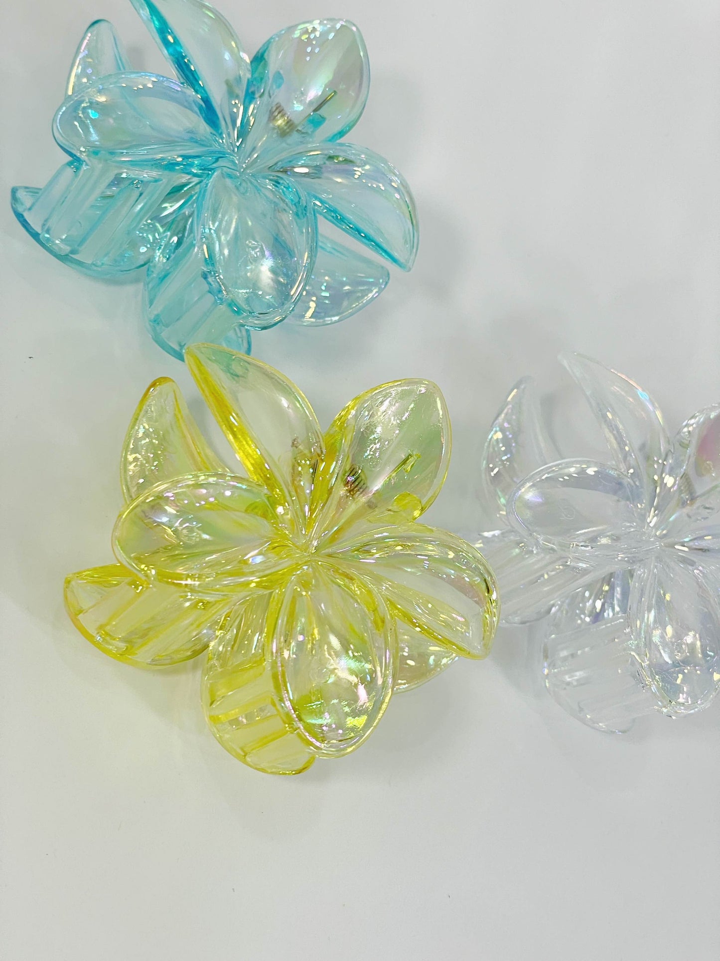 Pinzas forma de flor acrílica