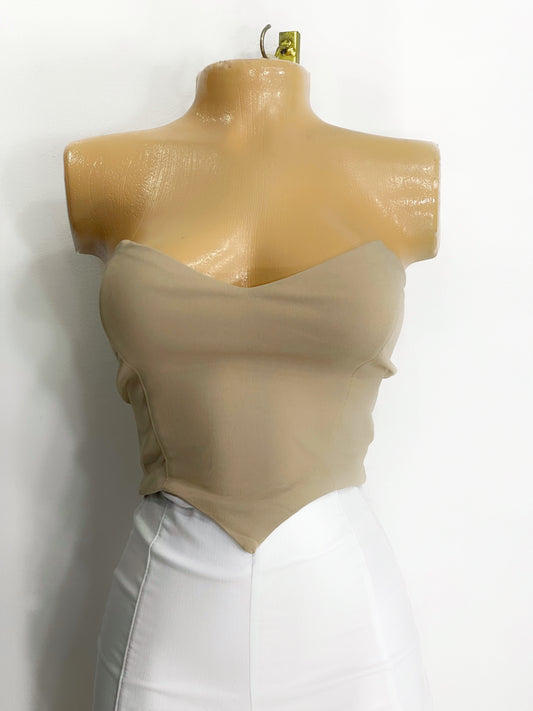 Corset estilo corazón beige