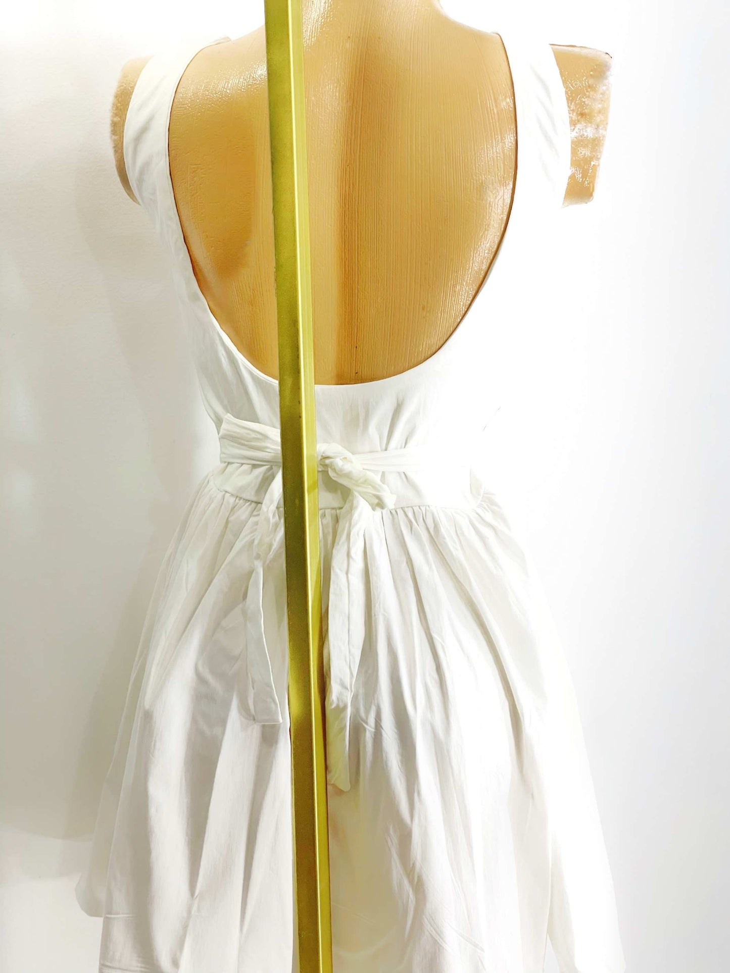 Vestido corte V marfil