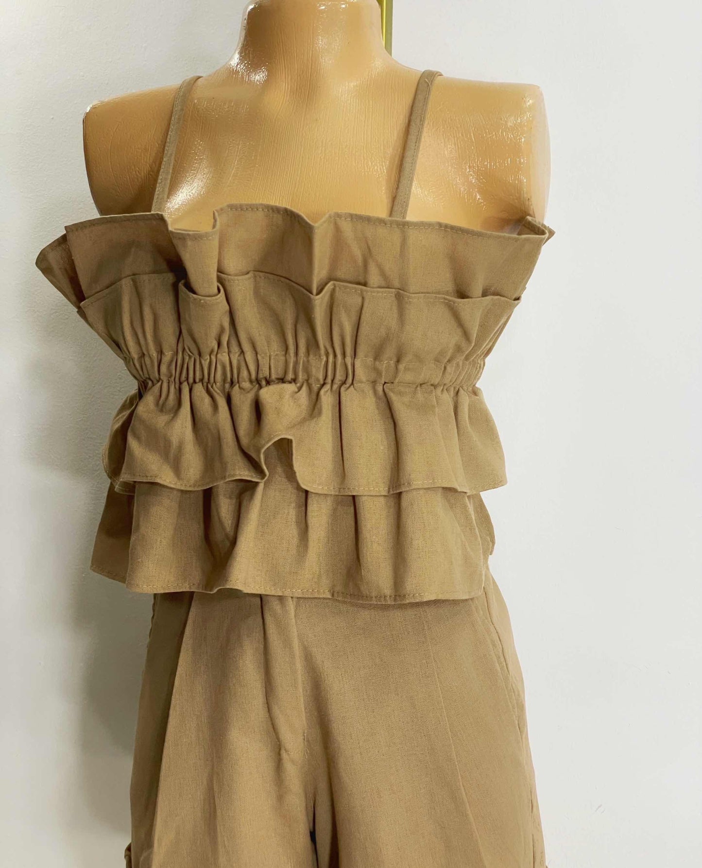 Set crop top + short nude
