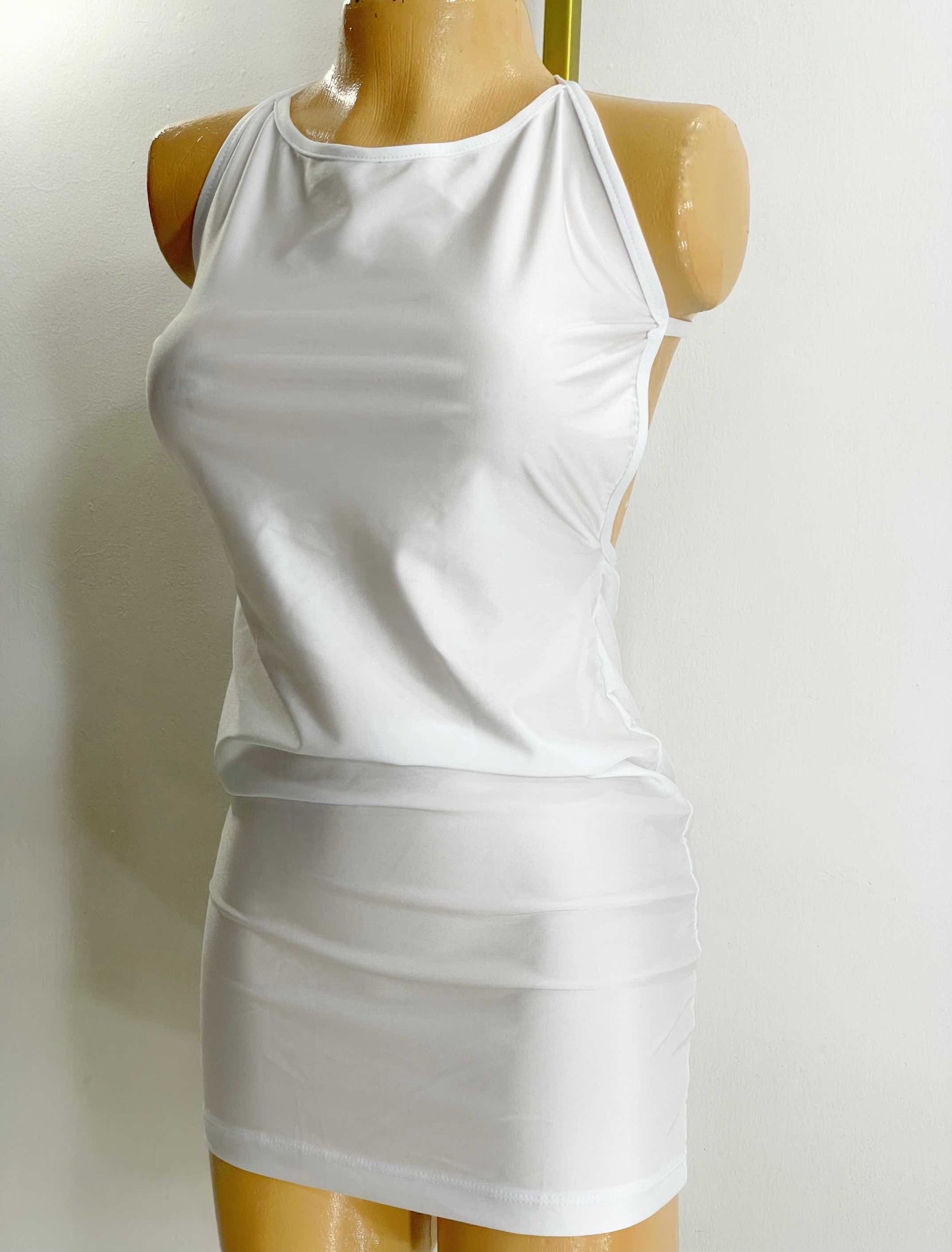 Vestido corto blanco