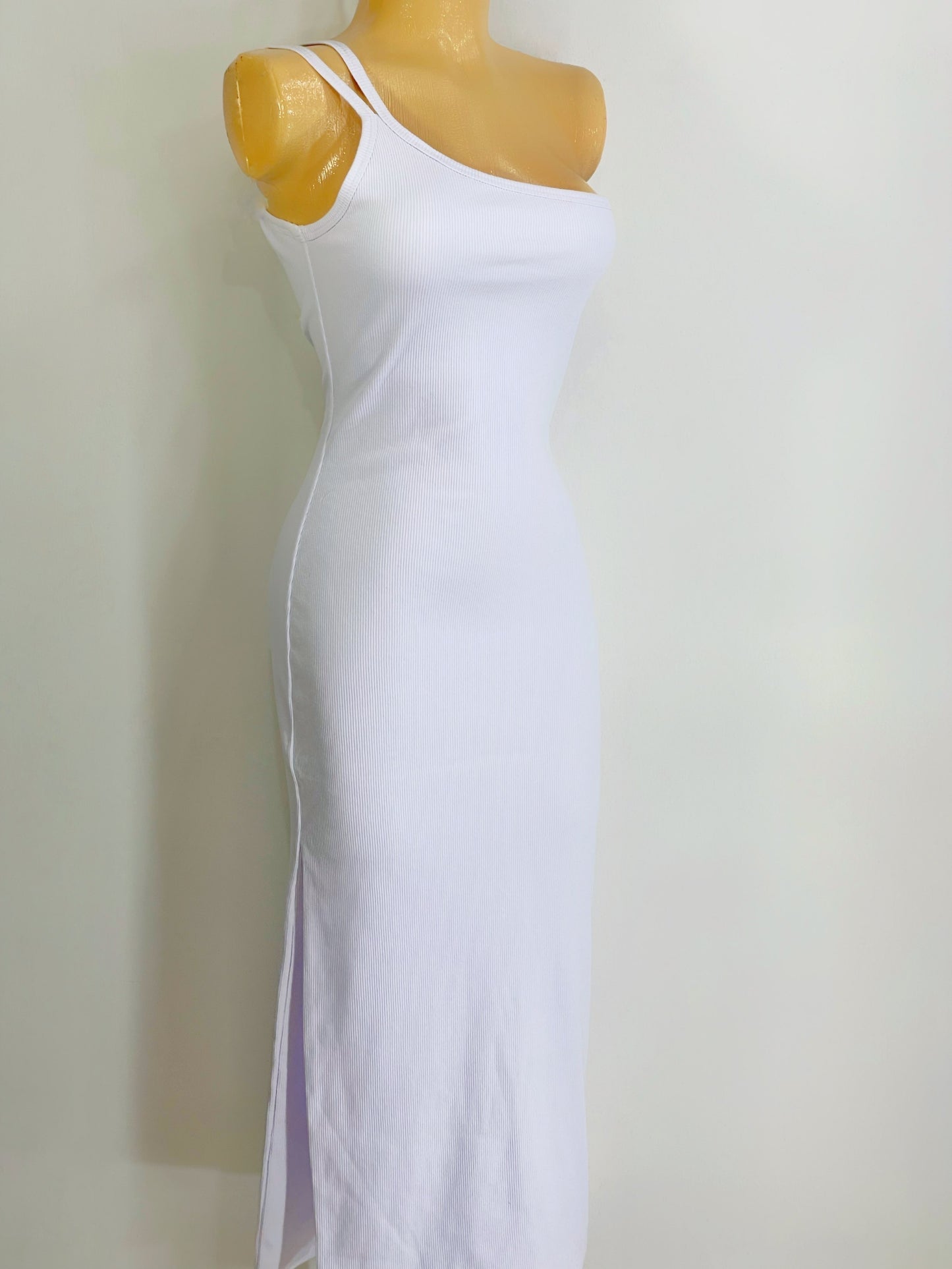 Vestido tiras doble blanco