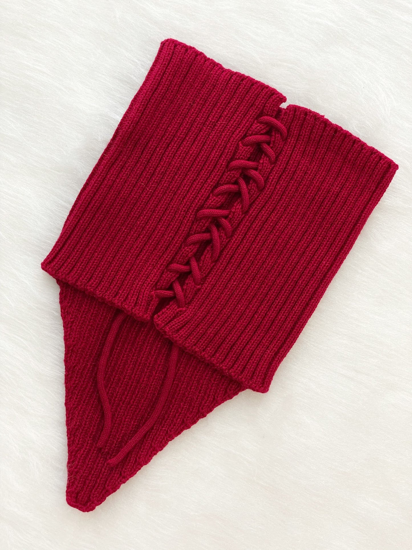 strapless tejido rojo