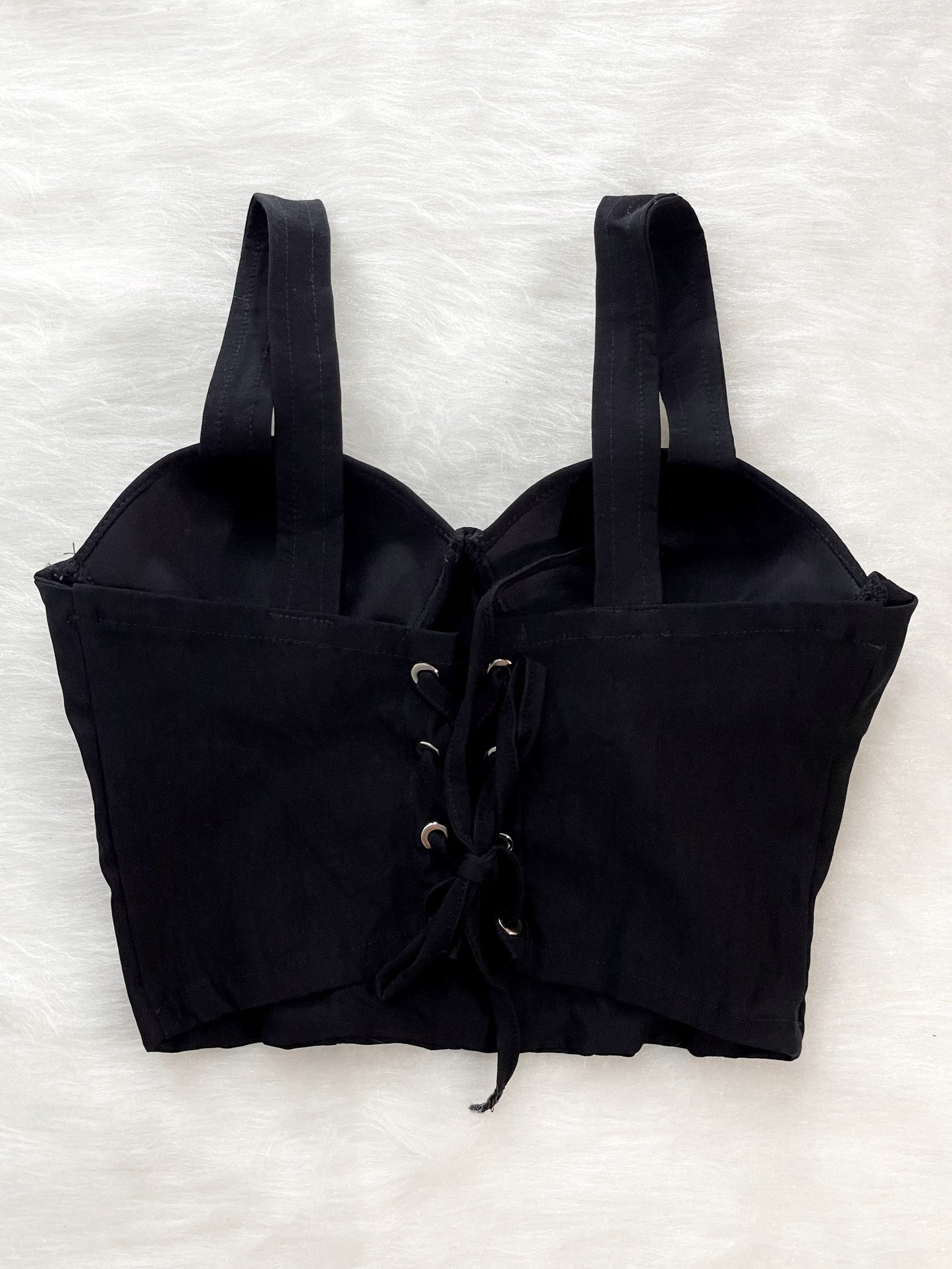 Corset de copas ajustable negro