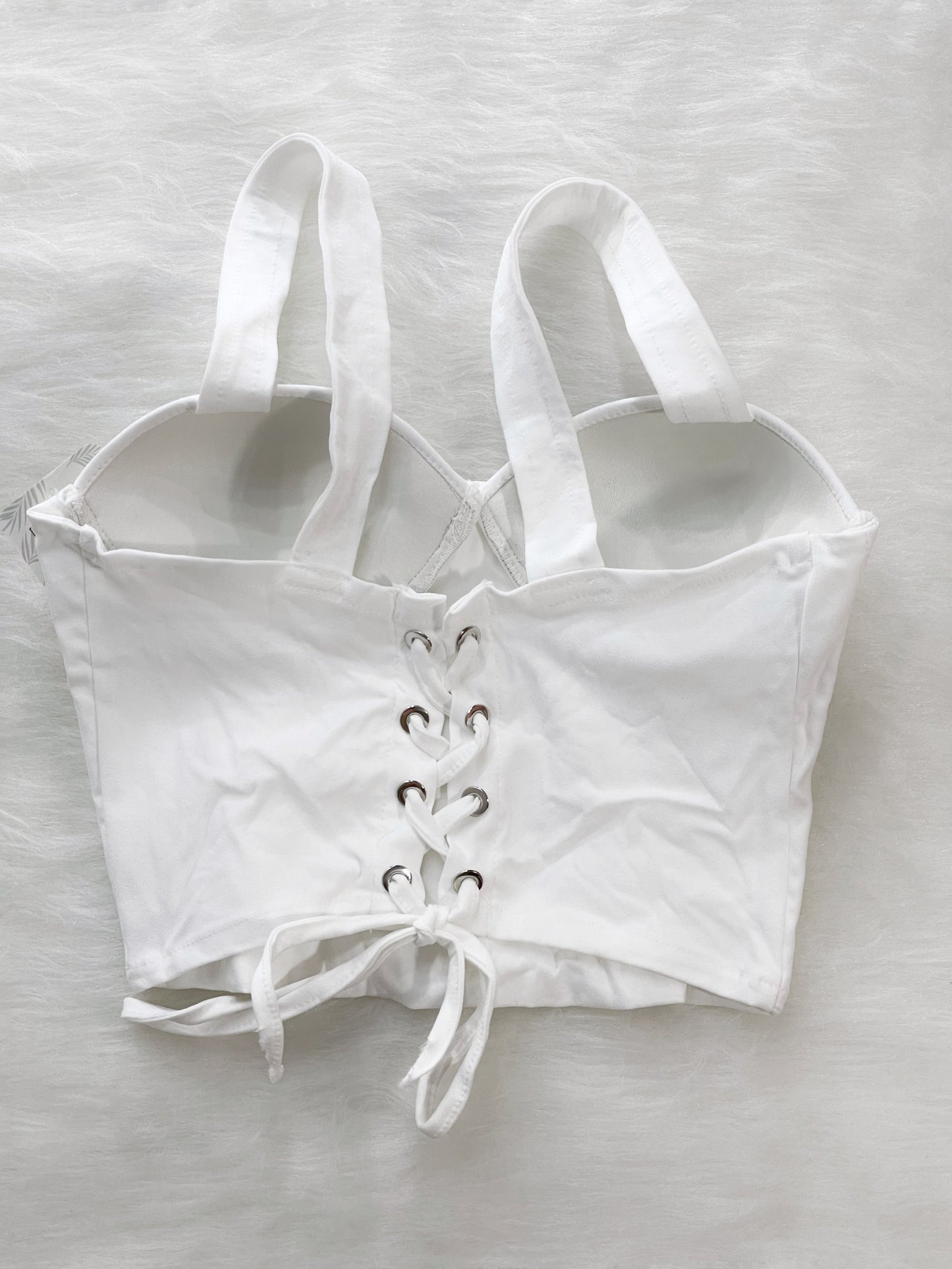 Corset de copas ajustable blanco