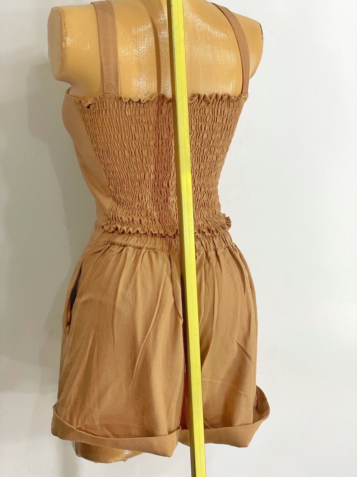 Set blusa + short lino nude