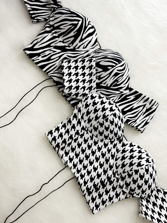 Corset copas estampado