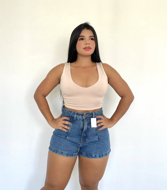 Croptop escote V