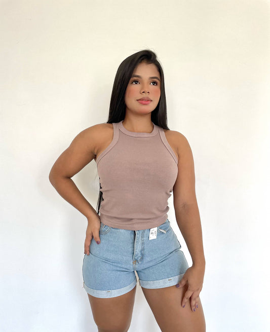 Blusa esqueleto bronce