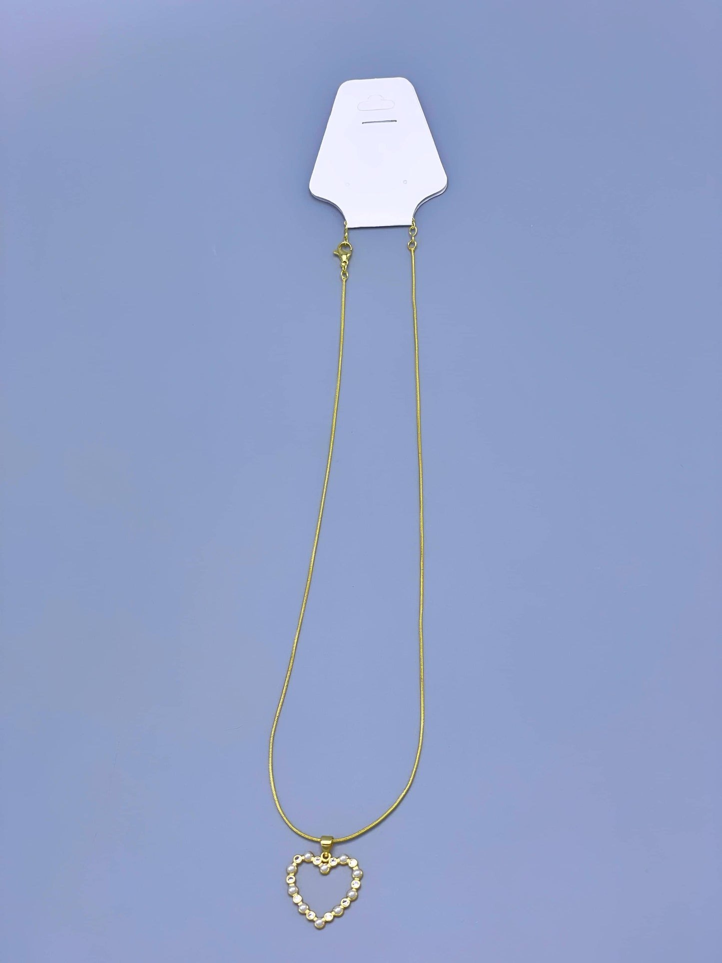 Cadena cola de ratón con dije corazón