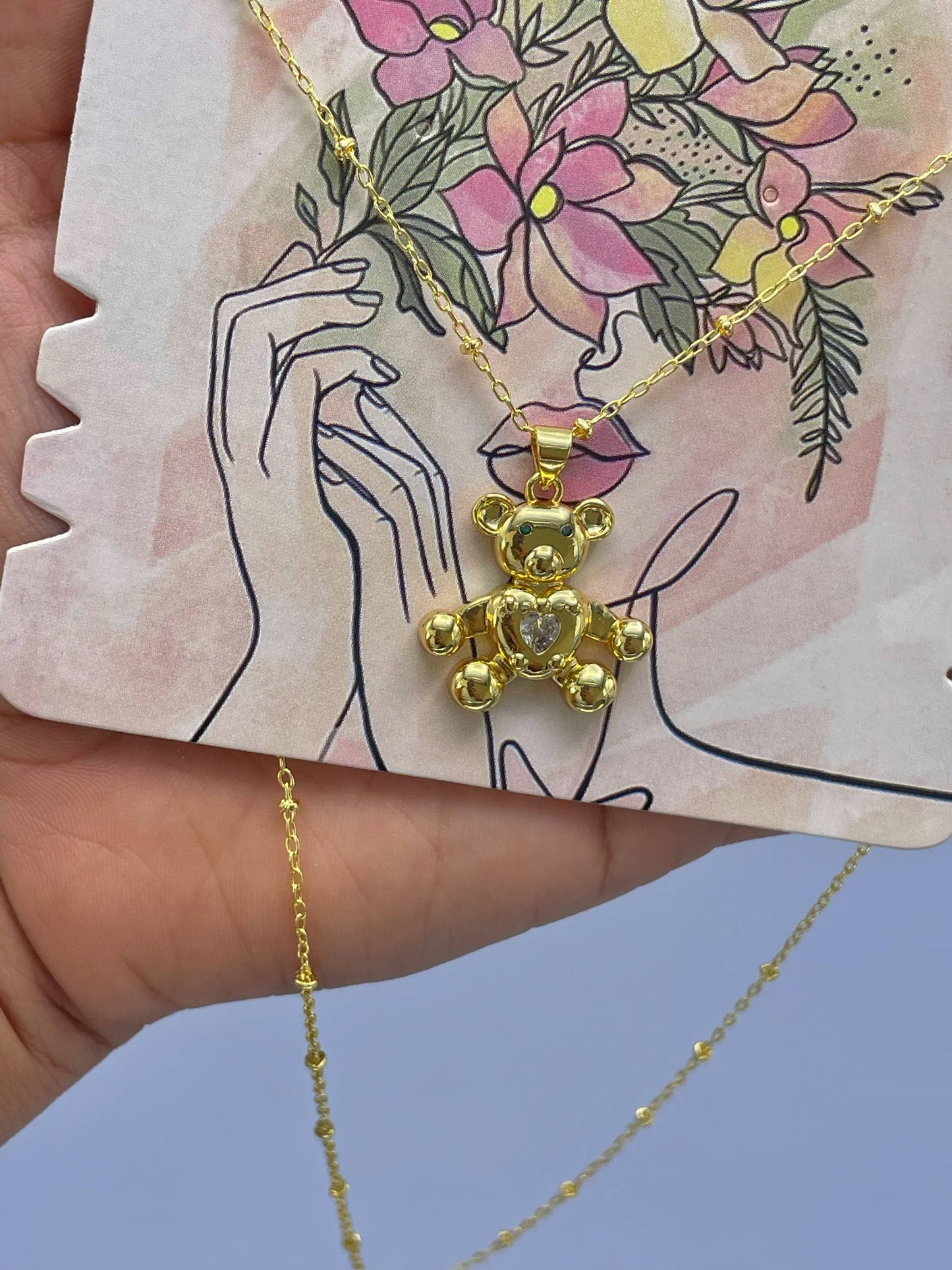 Cadena de balines dije oso