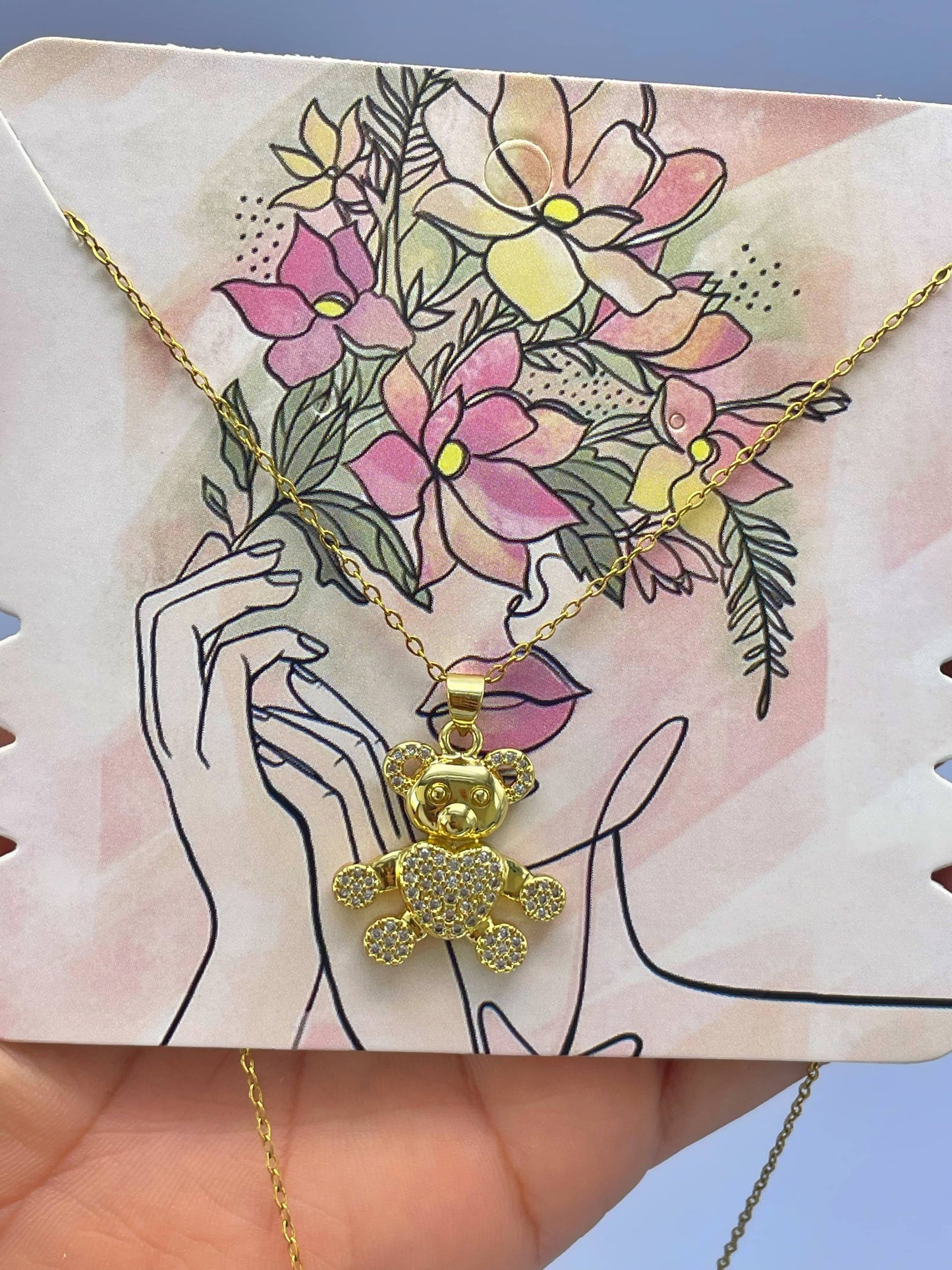 Cadena de eslabones dije oso