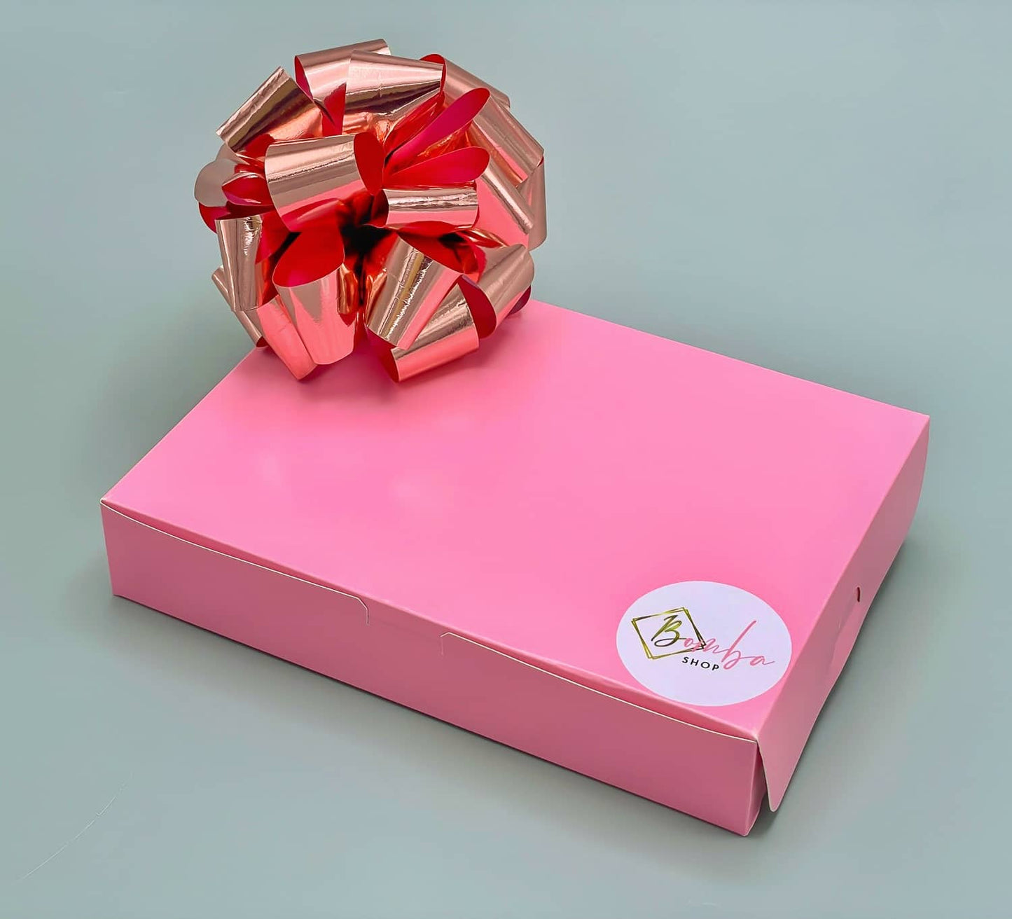 Caja rosa lisa