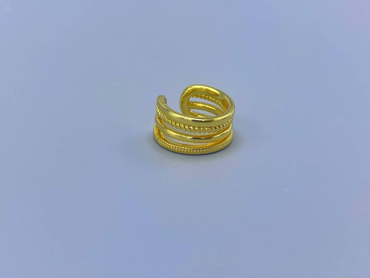 Earcuff ajustable rodio