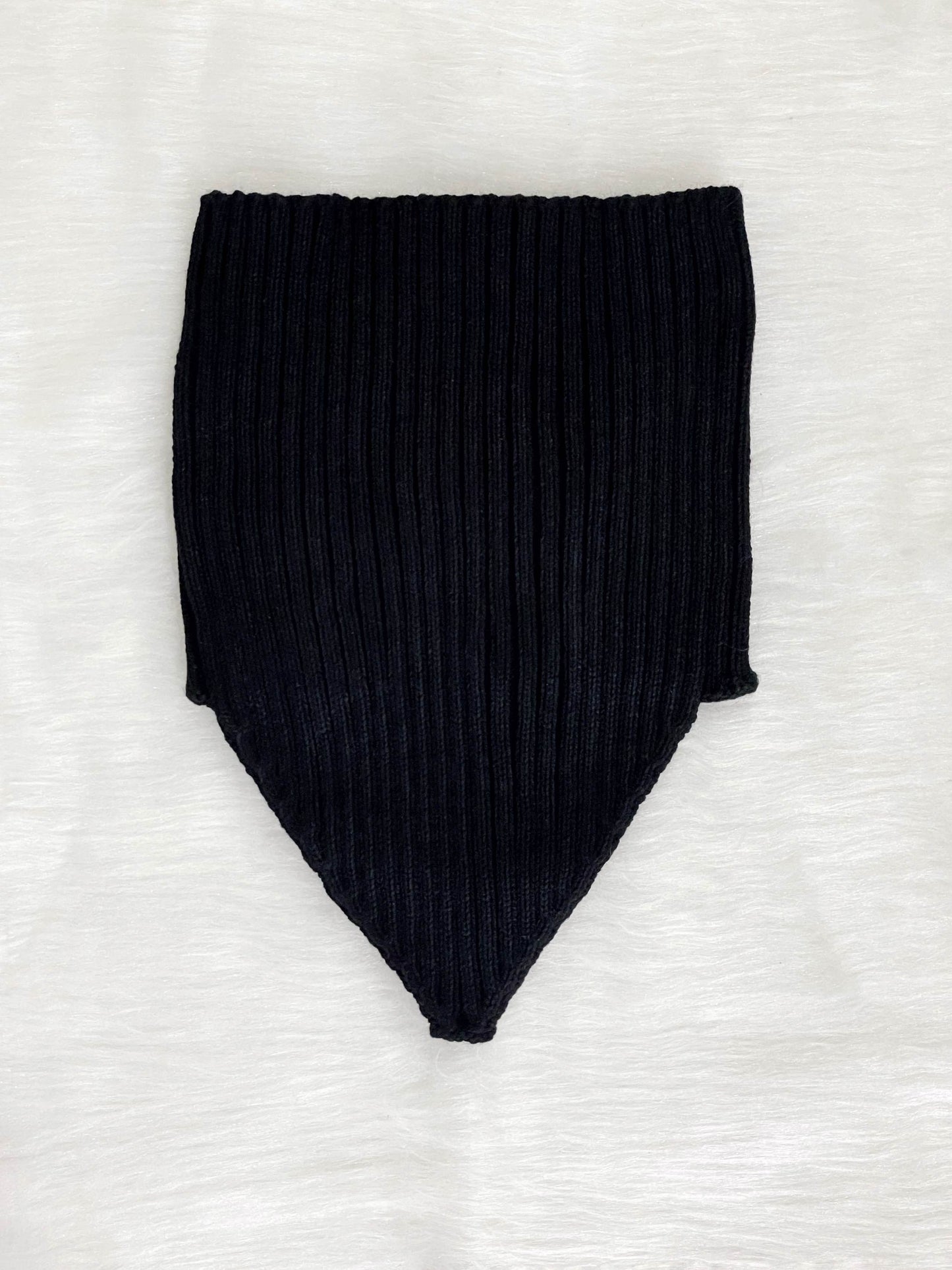 strapless tejido negro